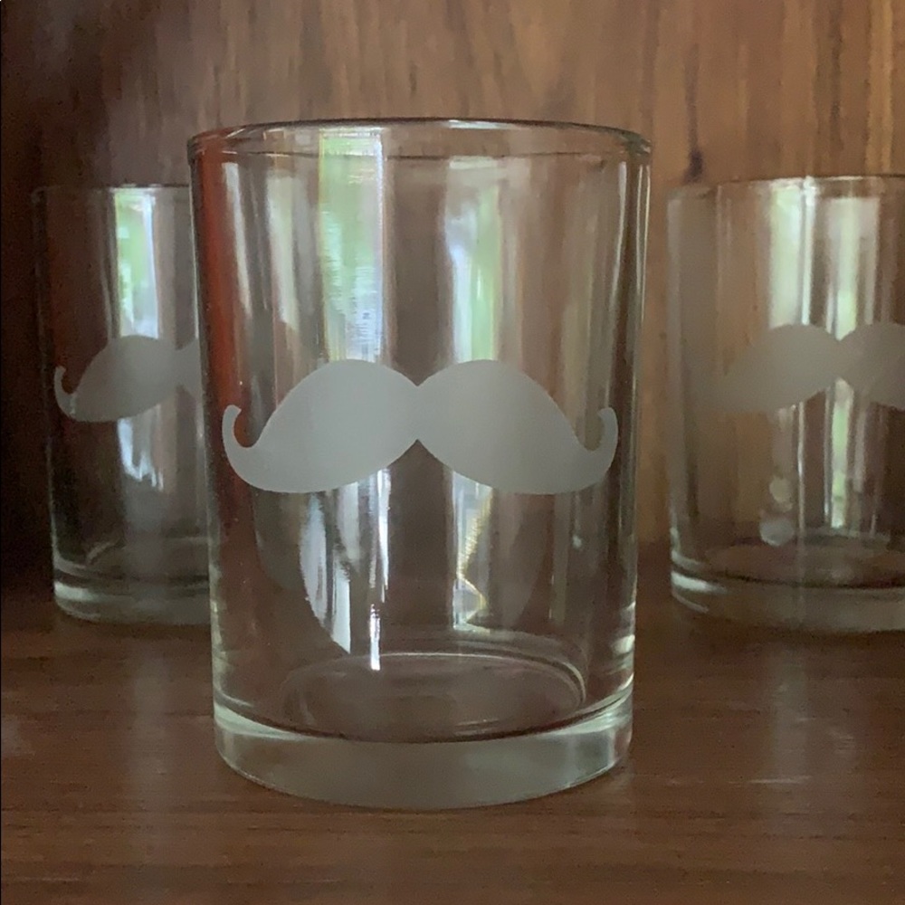 Set of 4 - Mustache Glasses